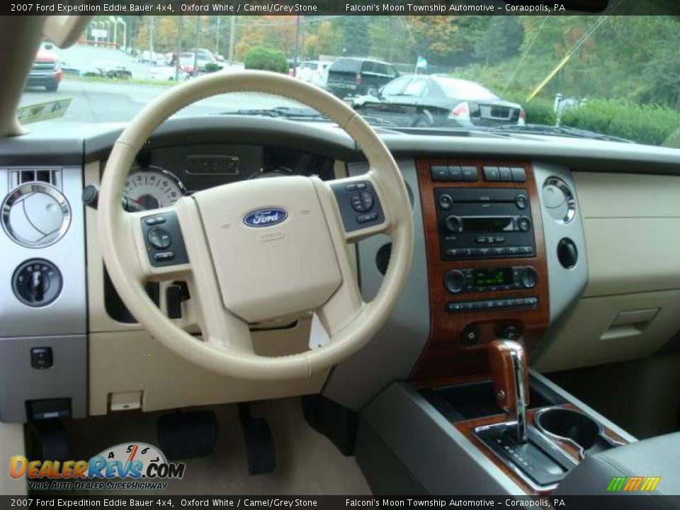 2007 Ford Expedition Eddie Bauer 4x4 Oxford White / Camel/Grey Stone Photo #11