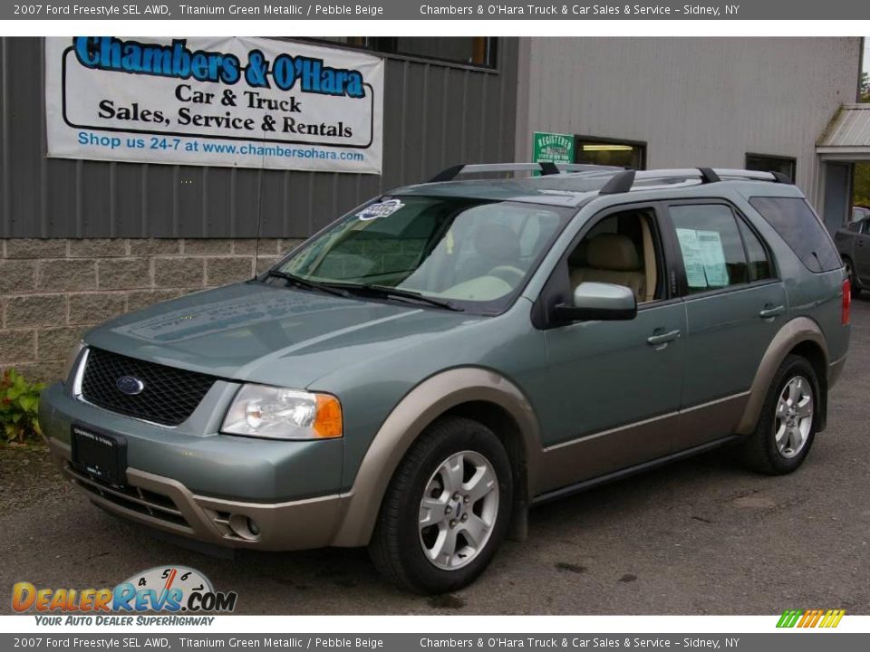 2007 Ford Freestyle SEL AWD Titanium Green Metallic / Pebble Beige Photo #1