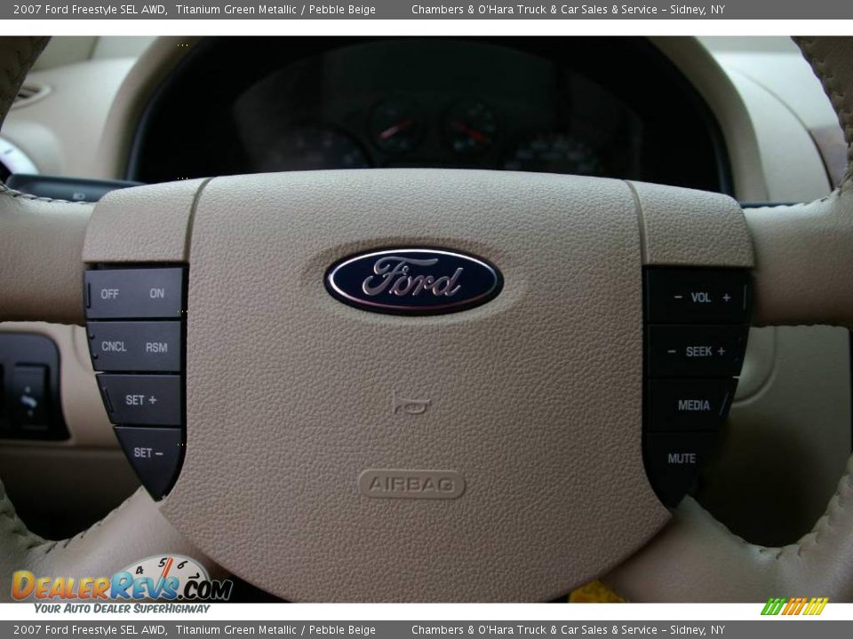 2007 Ford Freestyle SEL AWD Titanium Green Metallic / Pebble Beige Photo #9