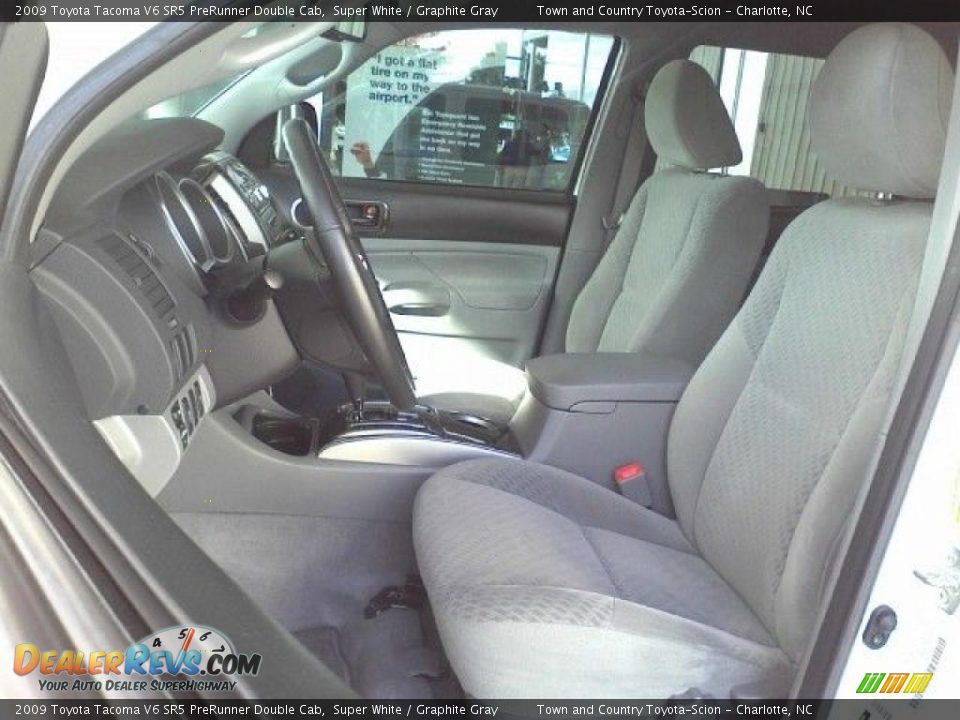 Graphite Gray Interior - 2009 Toyota Tacoma V6 SR5 PreRunner Double Cab Photo #6