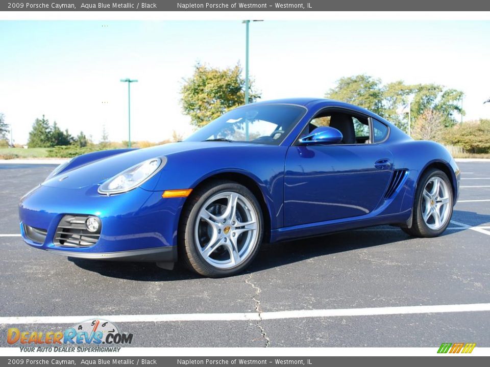 2009 Porsche Cayman Aqua Blue Metallic / Black Photo #1