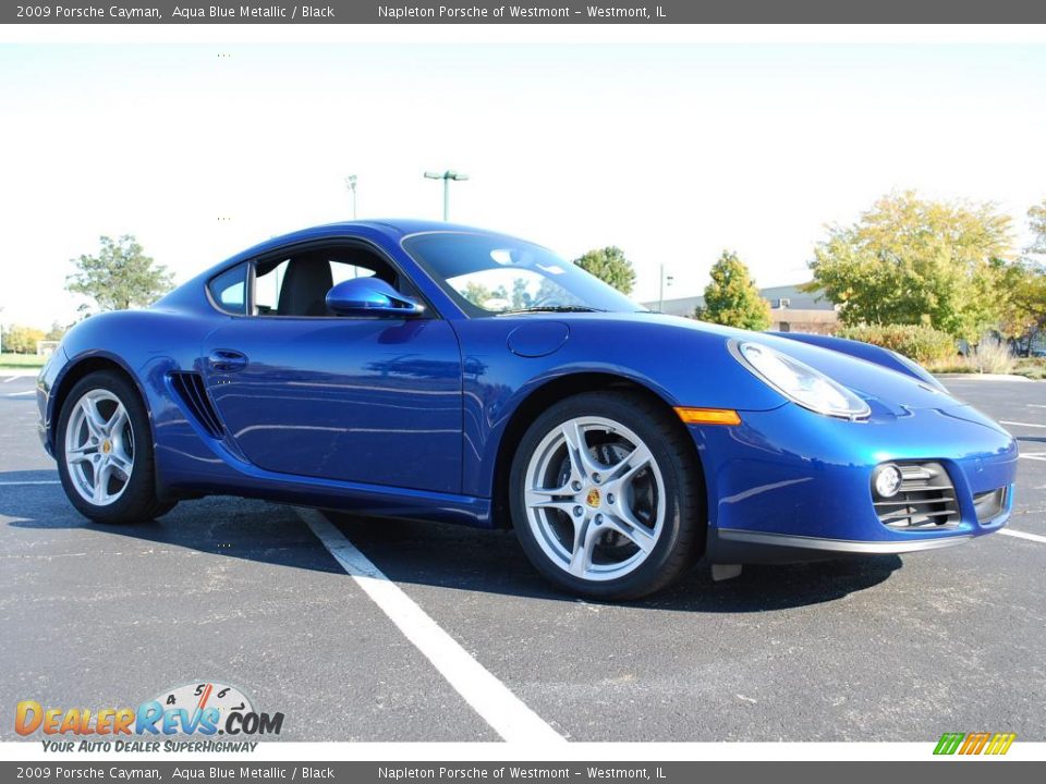 2009 Porsche Cayman Aqua Blue Metallic / Black Photo #3