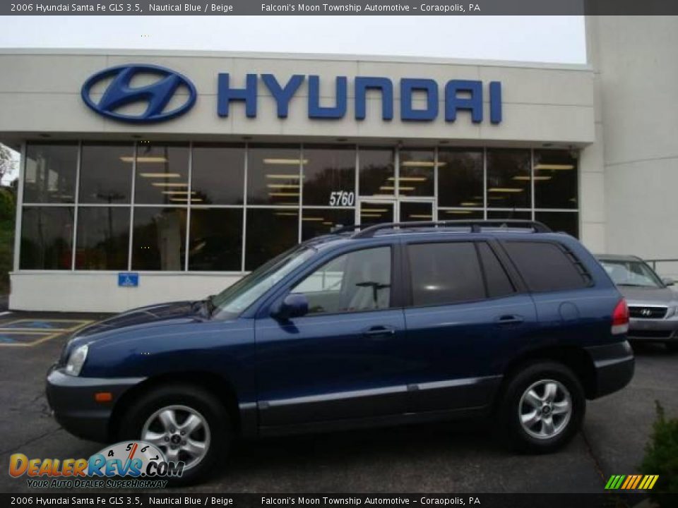 2006 Hyundai Santa Fe GLS 3.5 Nautical Blue / Beige Photo #1