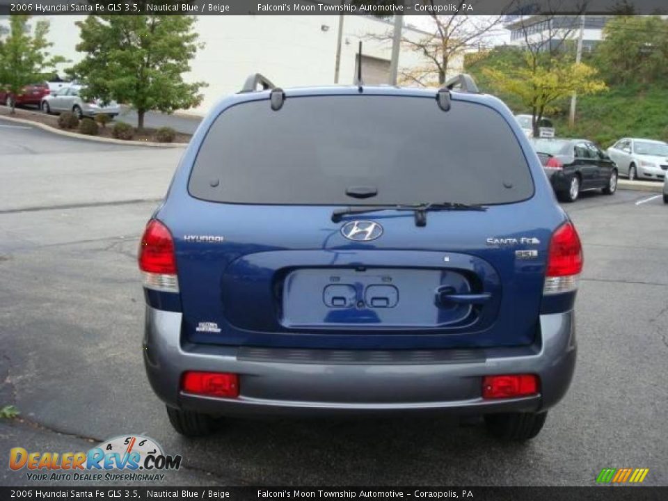 2006 Hyundai Santa Fe GLS 3.5 Nautical Blue / Beige Photo #3