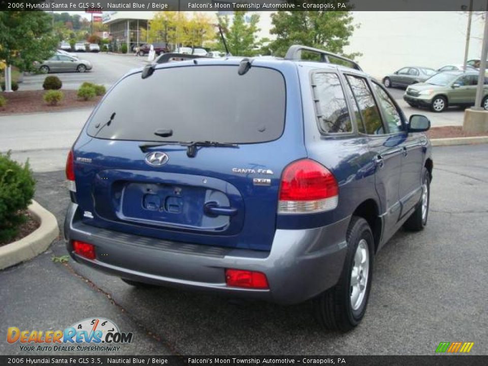 2006 Hyundai Santa Fe GLS 3.5 Nautical Blue / Beige Photo #4