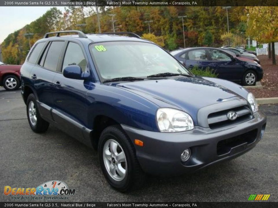 2006 Hyundai Santa Fe GLS 3.5 Nautical Blue / Beige Photo #5