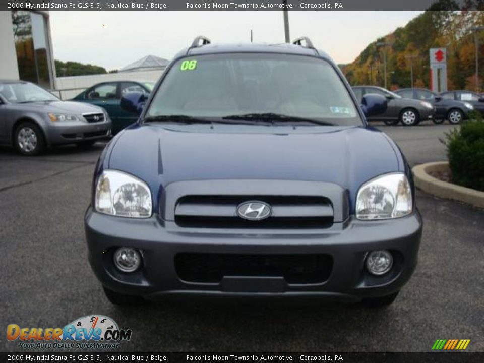 2006 Hyundai Santa Fe GLS 3.5 Nautical Blue / Beige Photo #6