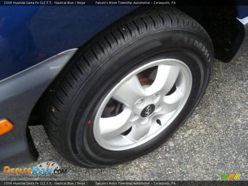 2006 Hyundai Santa Fe GLS 3.5 Nautical Blue / Beige Photo #7