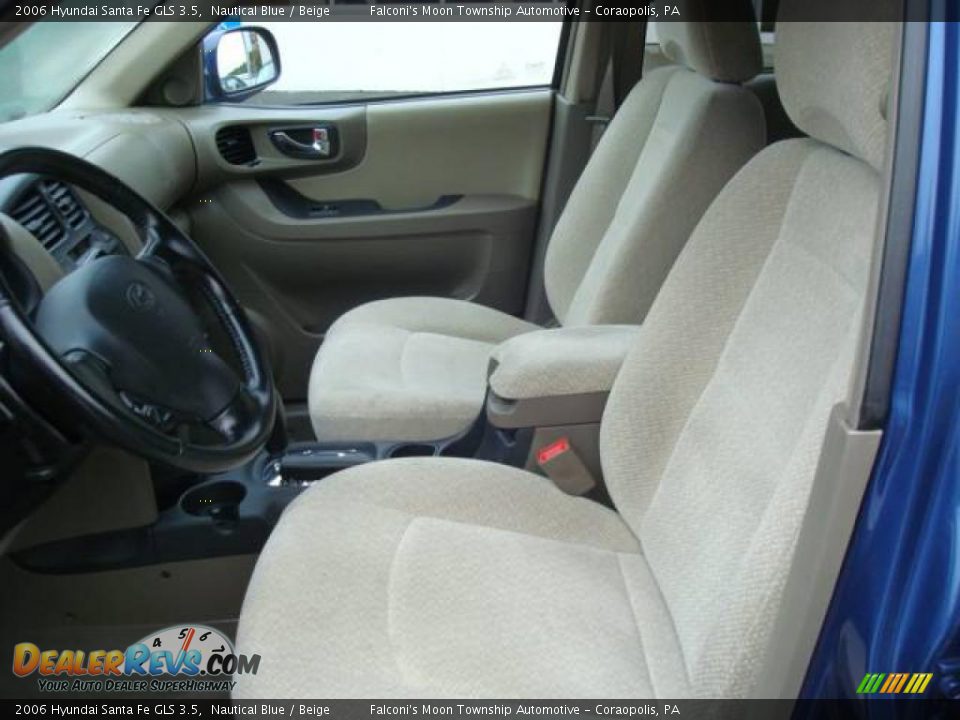 2006 Hyundai Santa Fe GLS 3.5 Nautical Blue / Beige Photo #8