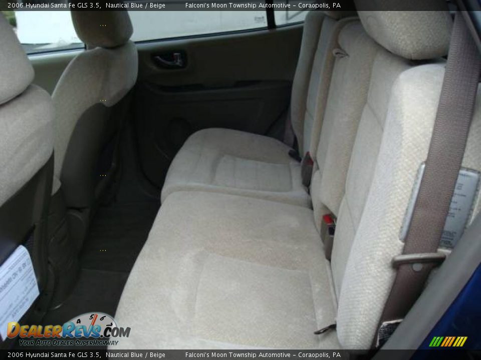 2006 Hyundai Santa Fe GLS 3.5 Nautical Blue / Beige Photo #9