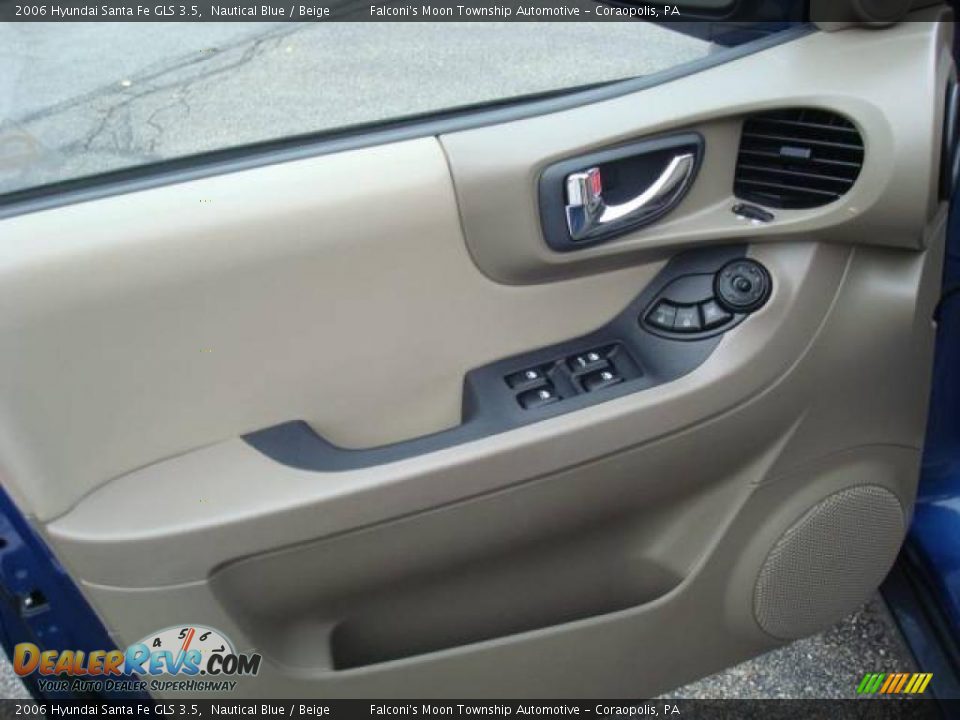 2006 Hyundai Santa Fe GLS 3.5 Nautical Blue / Beige Photo #11