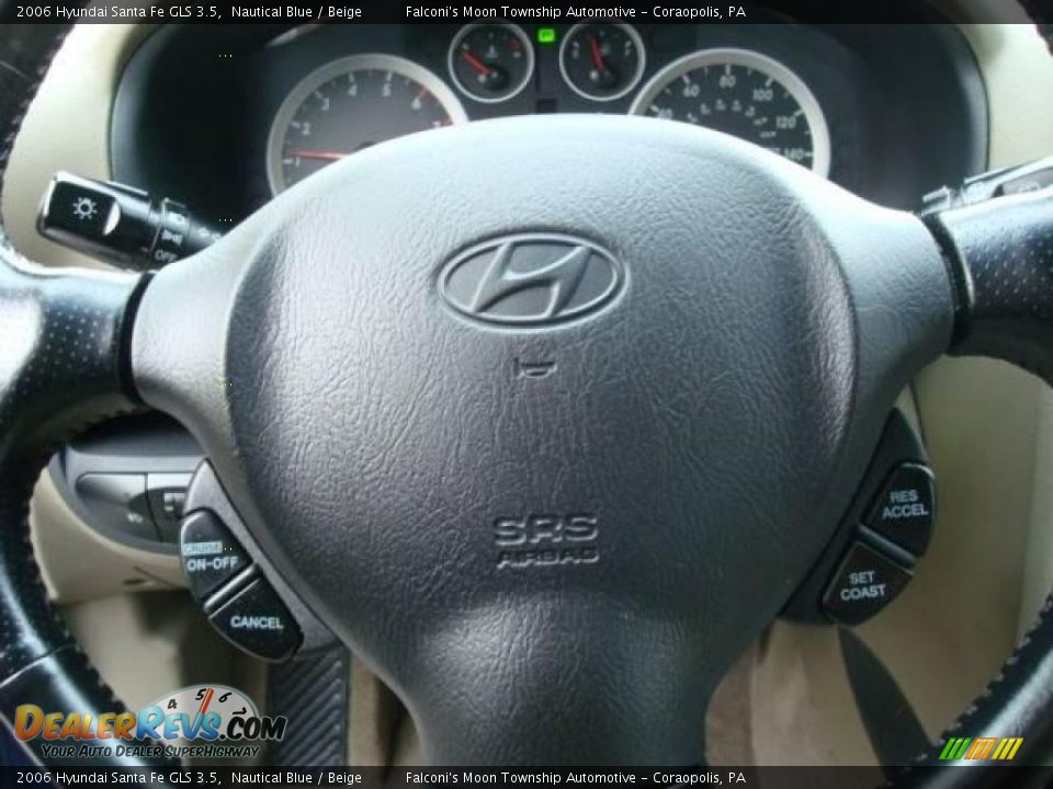 2006 Hyundai Santa Fe GLS 3.5 Nautical Blue / Beige Photo #12