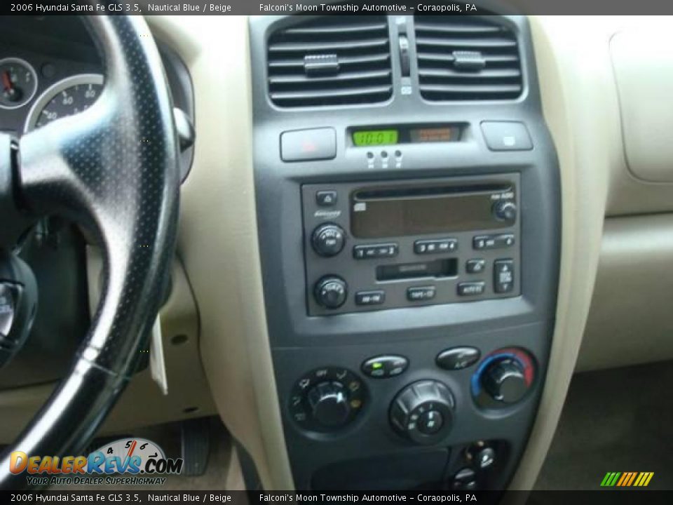 2006 Hyundai Santa Fe GLS 3.5 Nautical Blue / Beige Photo #13