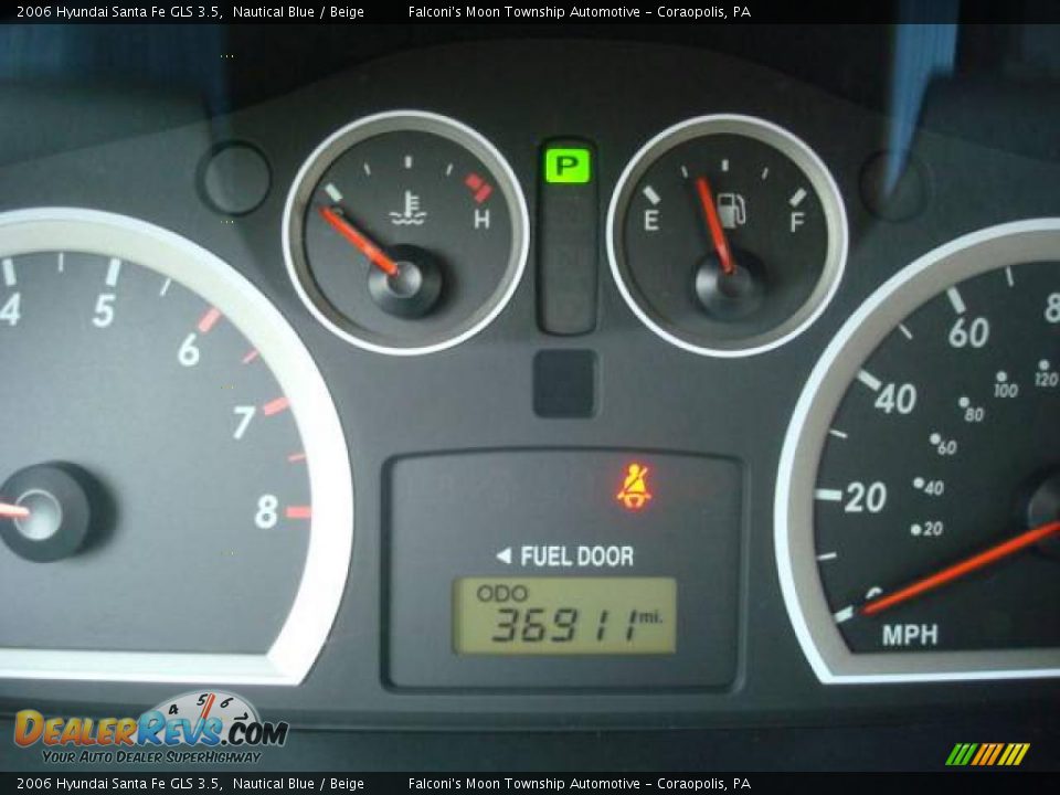 2006 Hyundai Santa Fe GLS 3.5 Nautical Blue / Beige Photo #15