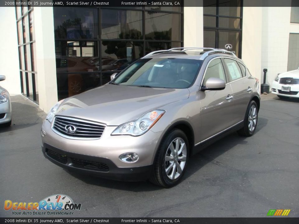2008 Infiniti EX 35 Journey AWD Scarlet Silver / Chestnut Photo #1