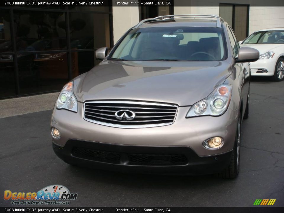 2008 Infiniti EX 35 Journey AWD Scarlet Silver / Chestnut Photo #2