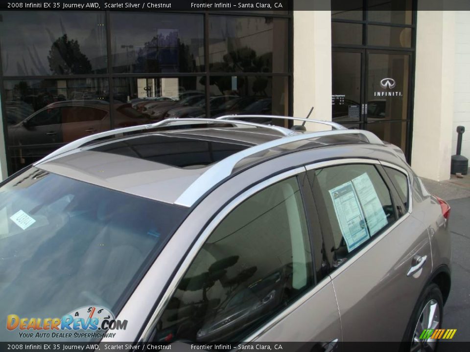 2008 Infiniti EX 35 Journey AWD Scarlet Silver / Chestnut Photo #4