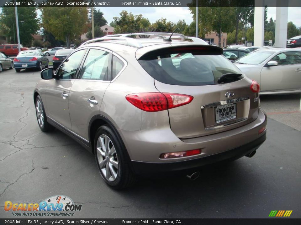 2008 Infiniti EX 35 Journey AWD Scarlet Silver / Chestnut Photo #5