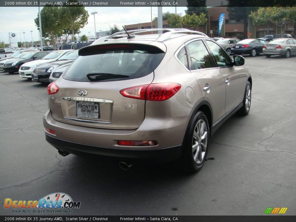 2008 Infiniti EX 35 Journey AWD Scarlet Silver / Chestnut Photo #6