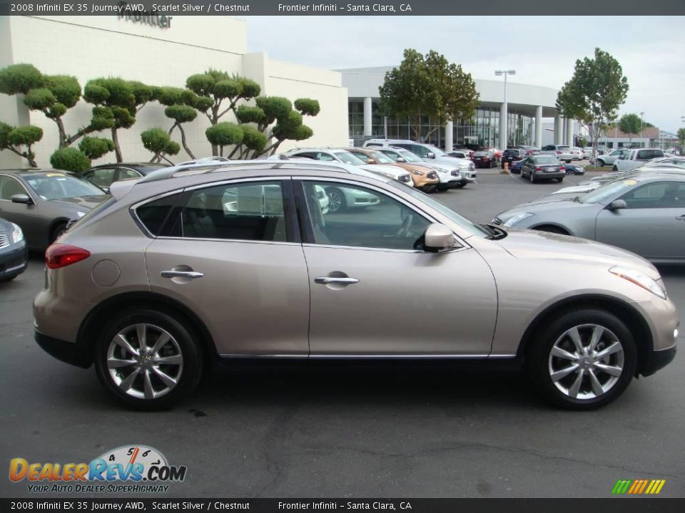 2008 Infiniti EX 35 Journey AWD Scarlet Silver / Chestnut Photo #7