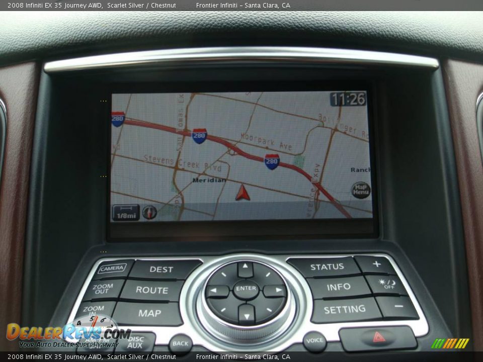 2008 Infiniti EX 35 Journey AWD Scarlet Silver / Chestnut Photo #11