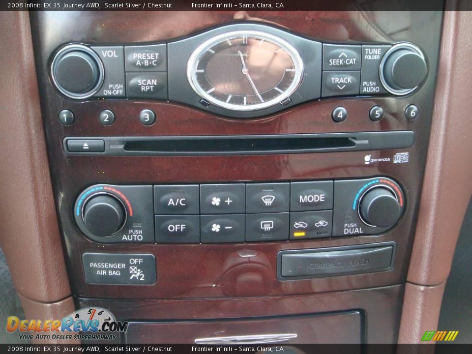 2008 Infiniti EX 35 Journey AWD Scarlet Silver / Chestnut Photo #13