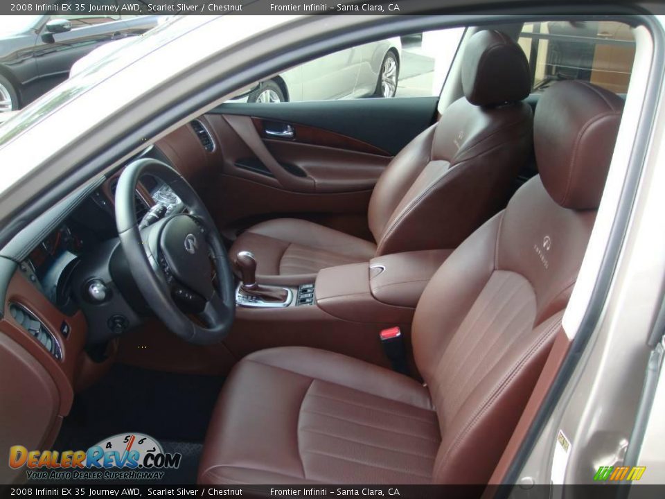2008 Infiniti EX 35 Journey AWD Scarlet Silver / Chestnut Photo #17
