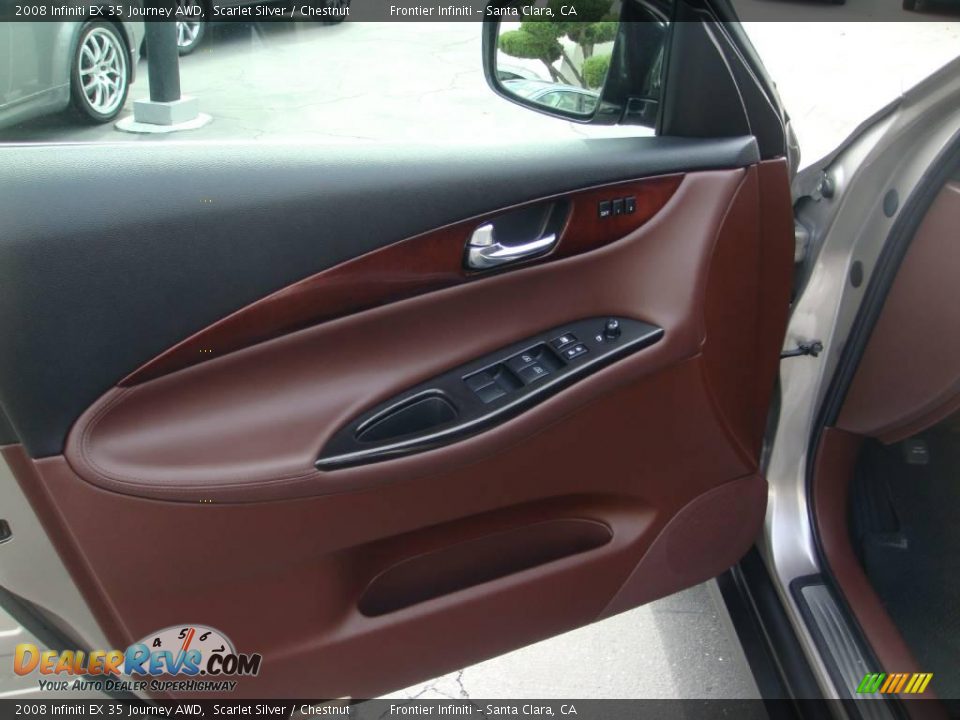 2008 Infiniti EX 35 Journey AWD Scarlet Silver / Chestnut Photo #18