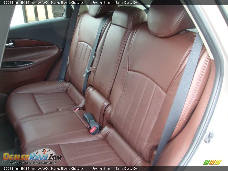 2008 Infiniti EX 35 Journey AWD Scarlet Silver / Chestnut Photo #19