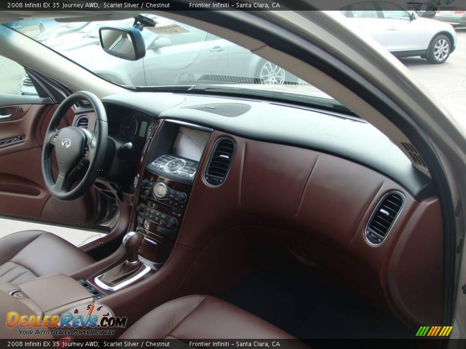 2008 Infiniti EX 35 Journey AWD Scarlet Silver / Chestnut Photo #23