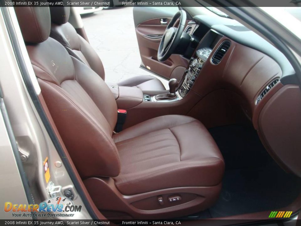 2008 Infiniti EX 35 Journey AWD Scarlet Silver / Chestnut Photo #24