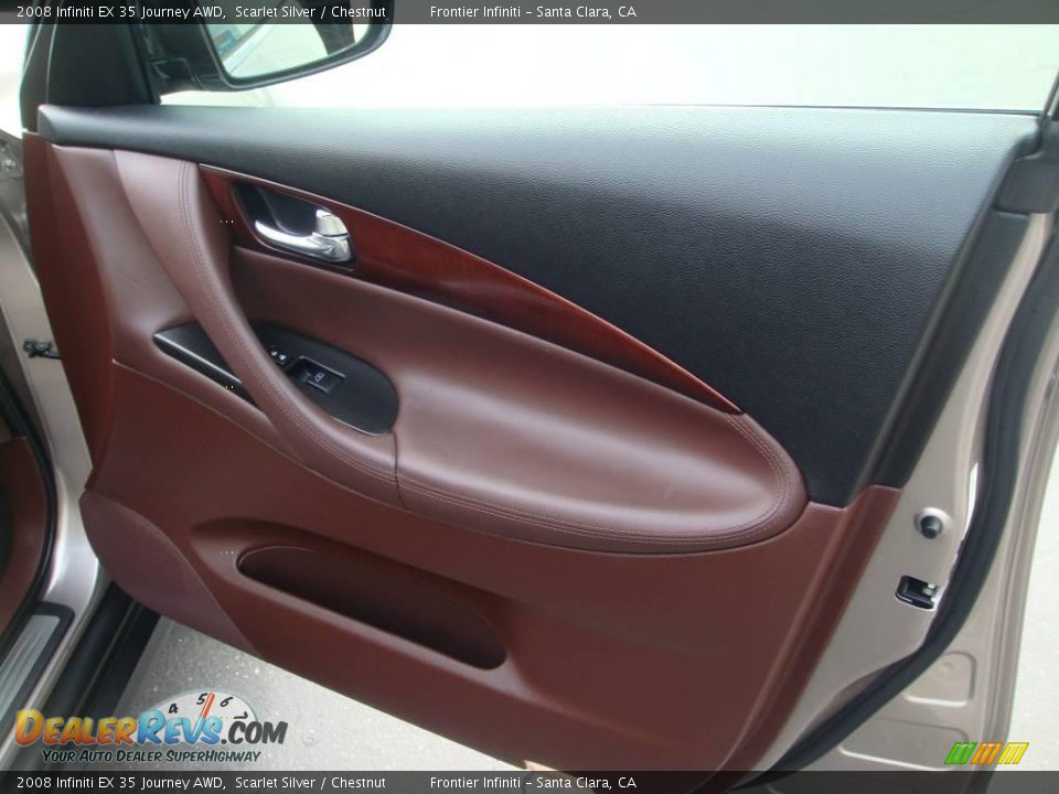 2008 Infiniti EX 35 Journey AWD Scarlet Silver / Chestnut Photo #25
