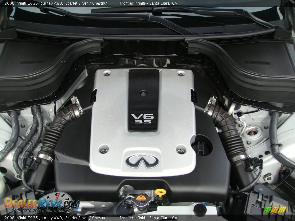2008 Infiniti EX 35 Journey AWD Scarlet Silver / Chestnut Photo #27
