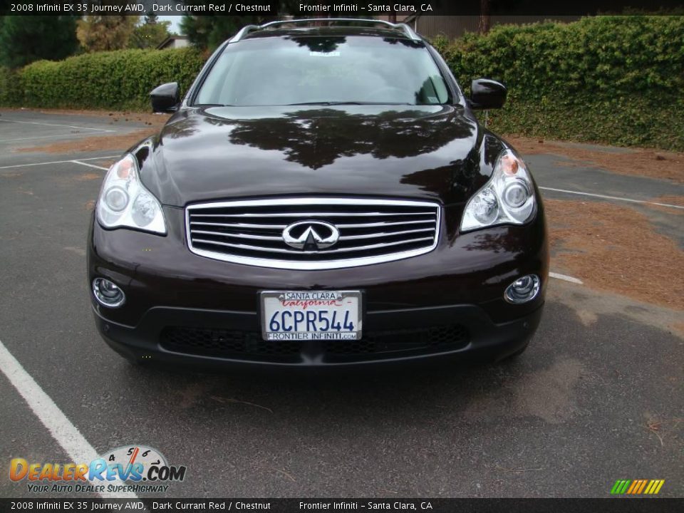 2008 Infiniti EX 35 Journey AWD Dark Currant Red / Chestnut Photo #2