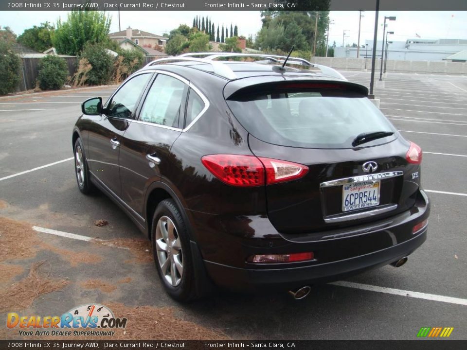 2008 Infiniti EX 35 Journey AWD Dark Currant Red / Chestnut Photo #4