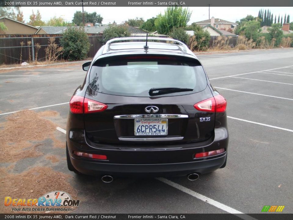 2008 Infiniti EX 35 Journey AWD Dark Currant Red / Chestnut Photo #5