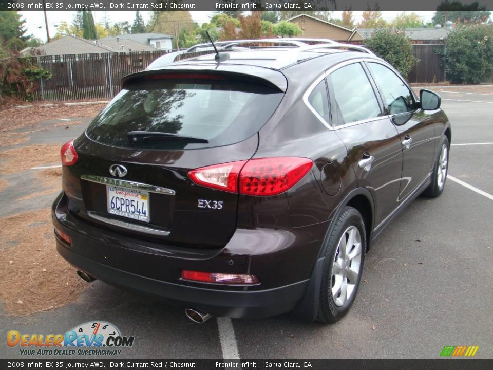 2008 Infiniti EX 35 Journey AWD Dark Currant Red / Chestnut Photo #6