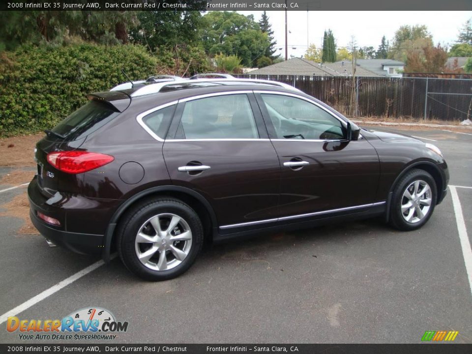 2008 Infiniti EX 35 Journey AWD Dark Currant Red / Chestnut Photo #7