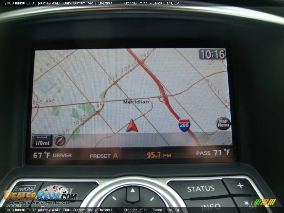 2008 Infiniti EX 35 Journey AWD Dark Currant Red / Chestnut Photo #9