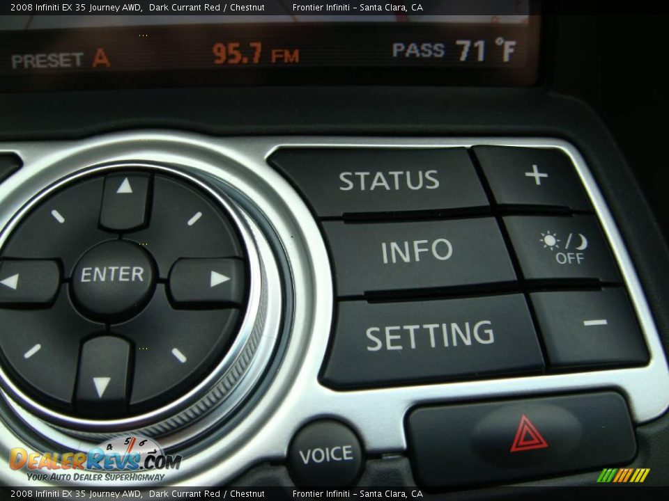 2008 Infiniti EX 35 Journey AWD Dark Currant Red / Chestnut Photo #10
