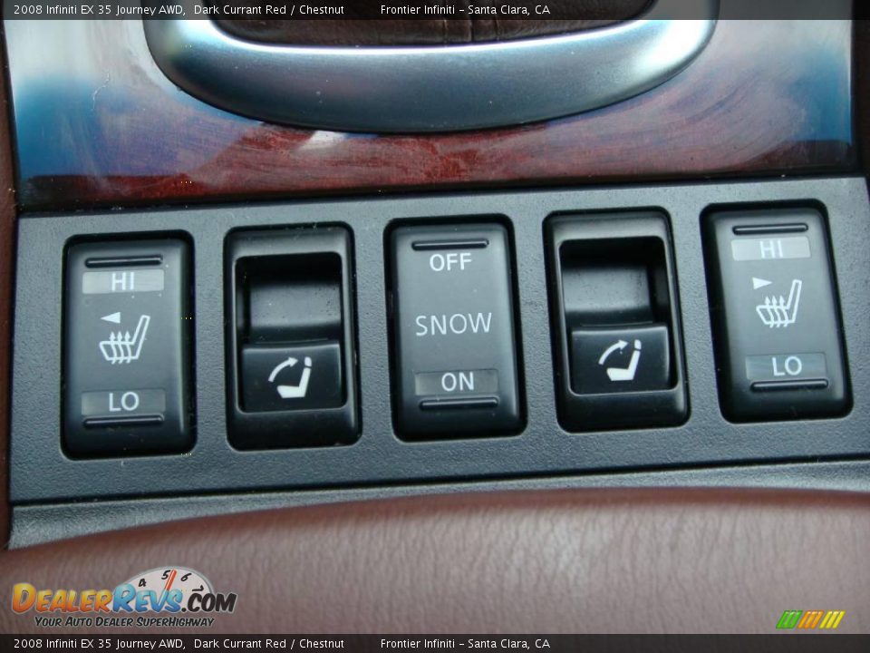 2008 Infiniti EX 35 Journey AWD Dark Currant Red / Chestnut Photo #15