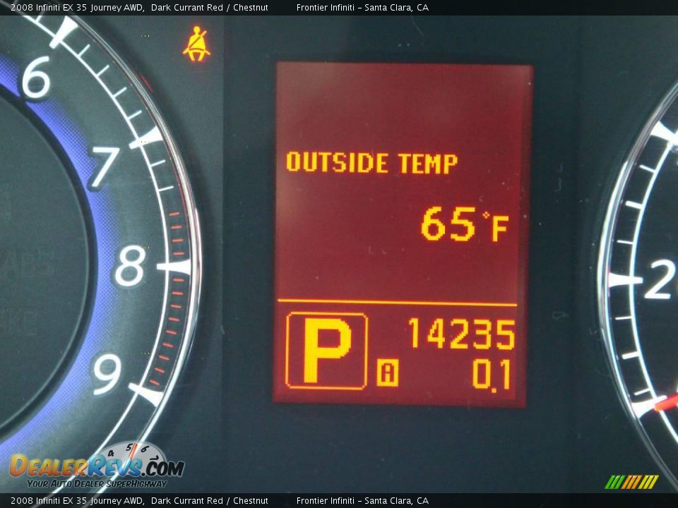 2008 Infiniti EX 35 Journey AWD Dark Currant Red / Chestnut Photo #18
