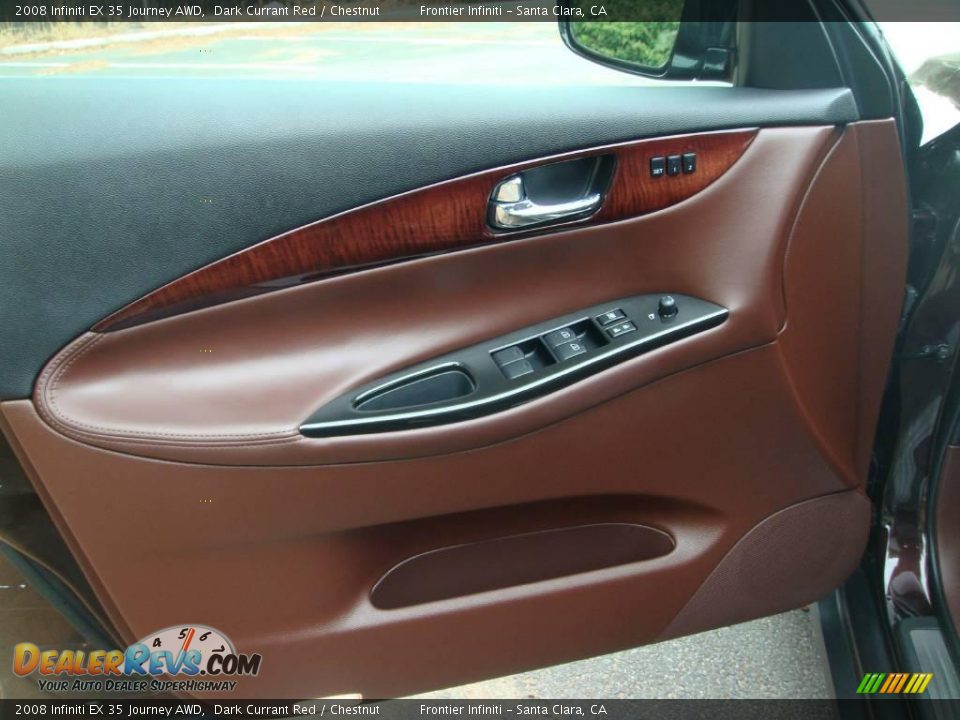 2008 Infiniti EX 35 Journey AWD Dark Currant Red / Chestnut Photo #19