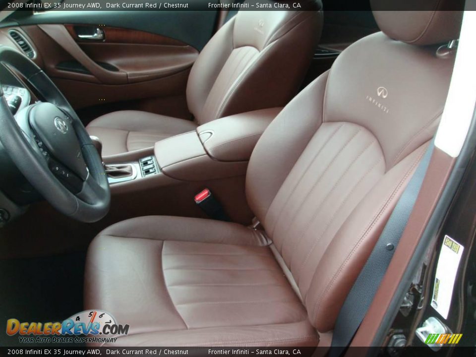2008 Infiniti EX 35 Journey AWD Dark Currant Red / Chestnut Photo #20