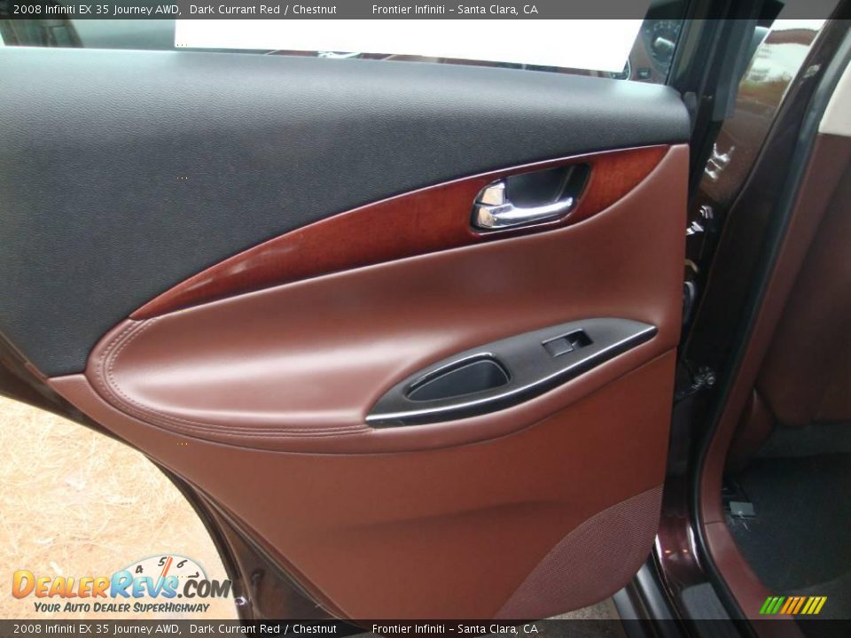 2008 Infiniti EX 35 Journey AWD Dark Currant Red / Chestnut Photo #22