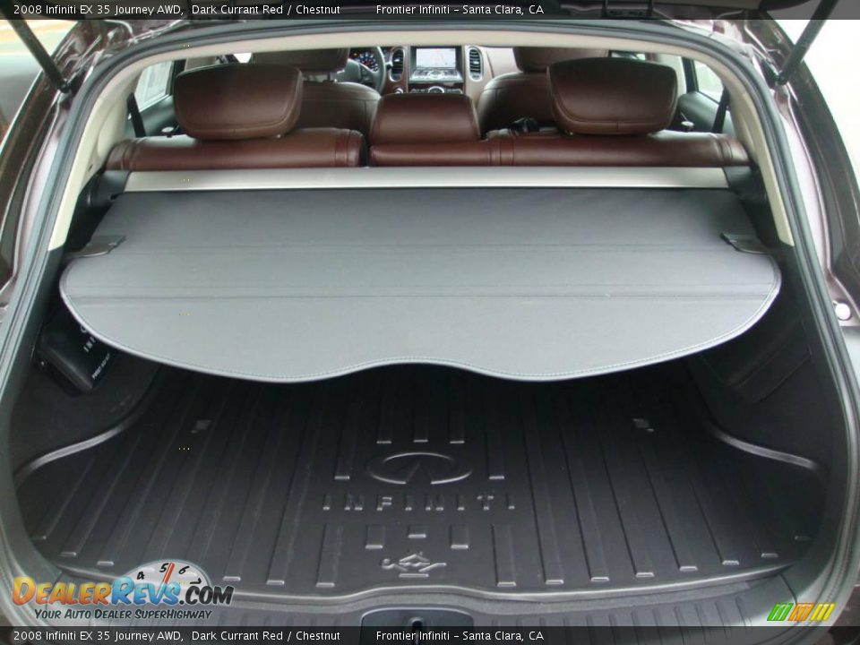 2008 Infiniti EX 35 Journey AWD Dark Currant Red / Chestnut Photo #24