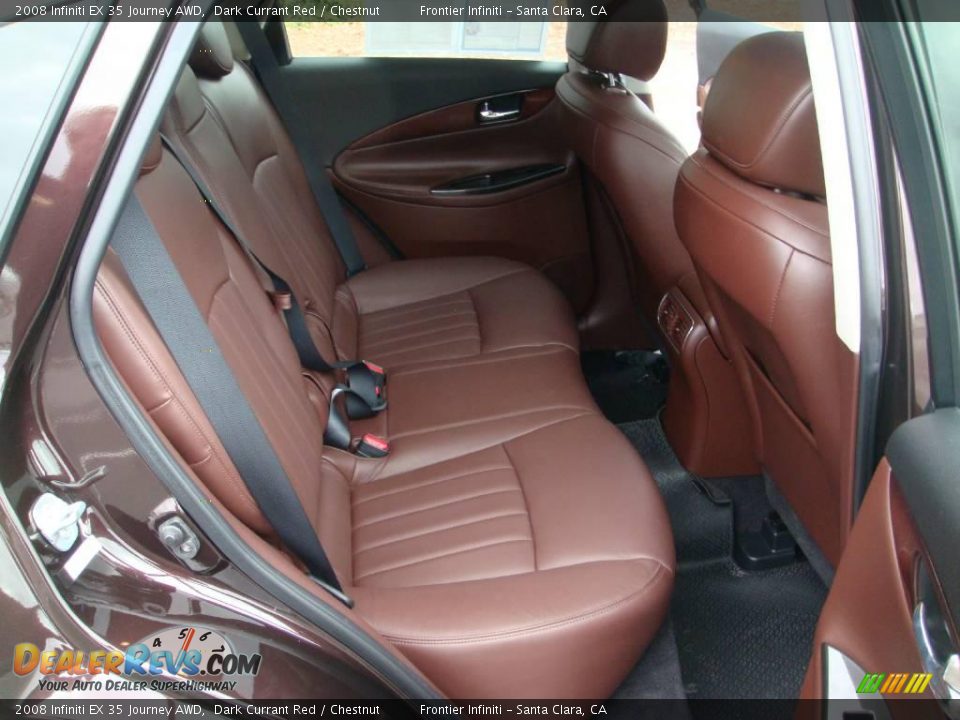 2008 Infiniti EX 35 Journey AWD Dark Currant Red / Chestnut Photo #25