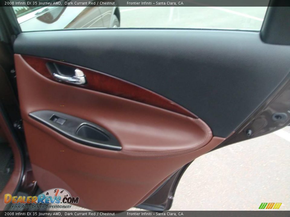 2008 Infiniti EX 35 Journey AWD Dark Currant Red / Chestnut Photo #26