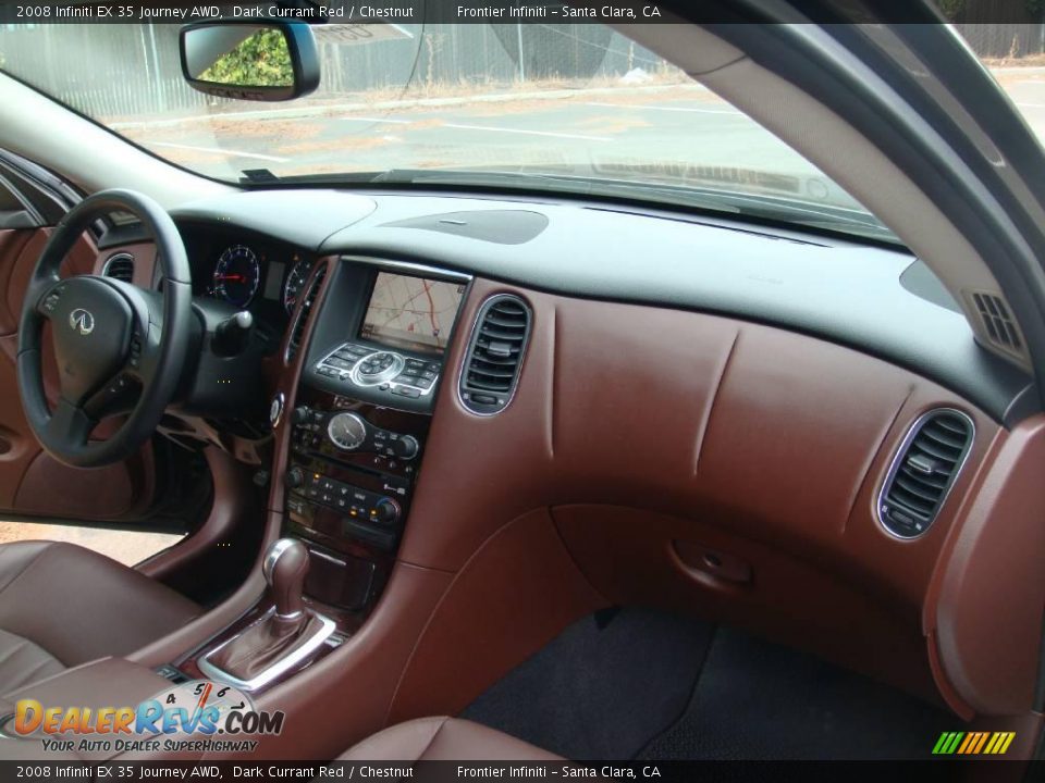 2008 Infiniti EX 35 Journey AWD Dark Currant Red / Chestnut Photo #27