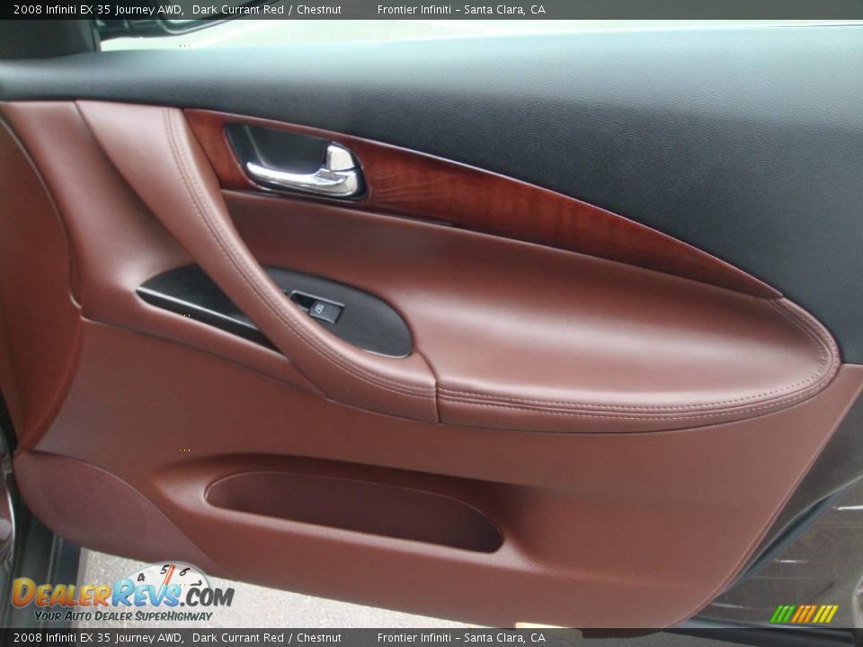 2008 Infiniti EX 35 Journey AWD Dark Currant Red / Chestnut Photo #28